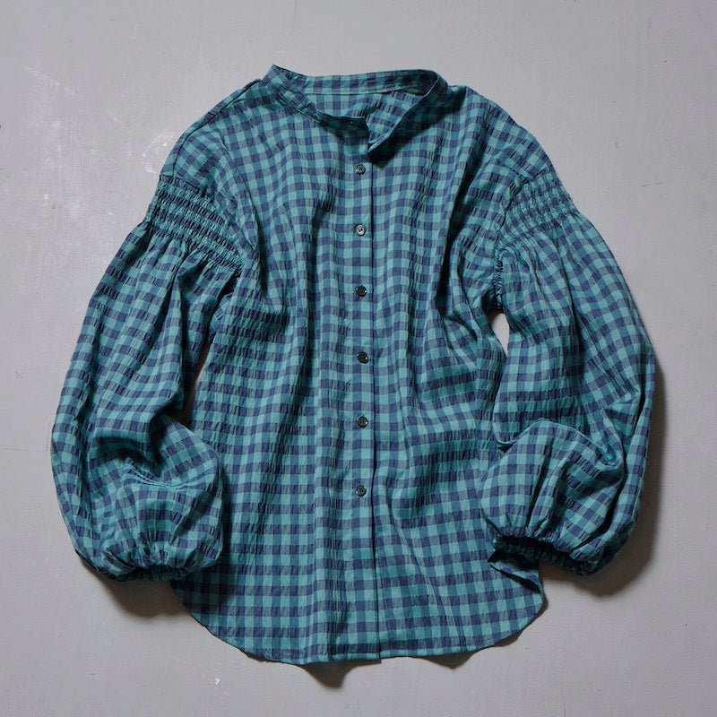 GINGHAM CHECK BLOUSE
