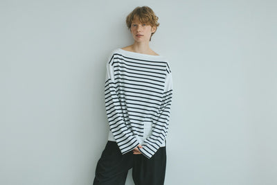 BORDER BASQUE SHIRT - モアプラス moreplus