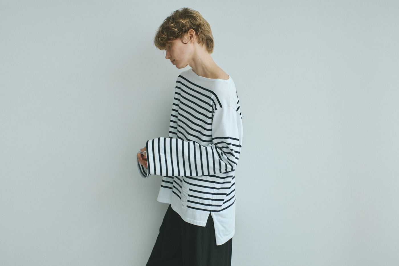 BORDER BASQUE SHIRT - モアプラス moreplus