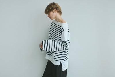 BORDER BASQUE SHIRT - モアプラス moreplus