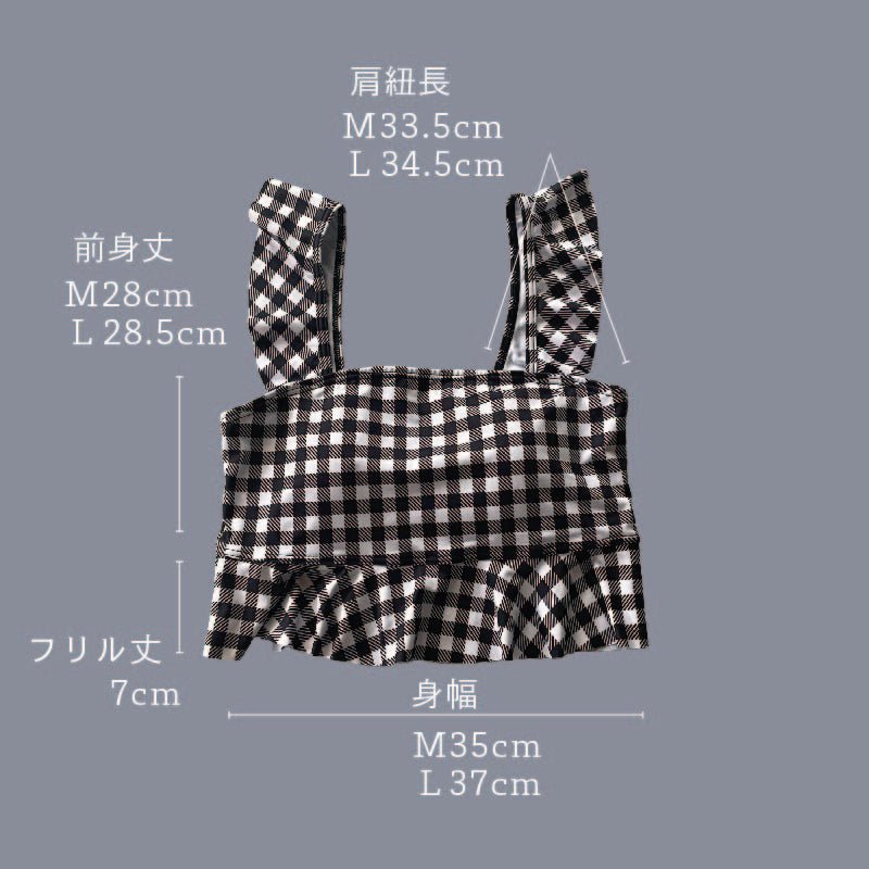 BUSTIER　Frills - check - モアプラス moreplus