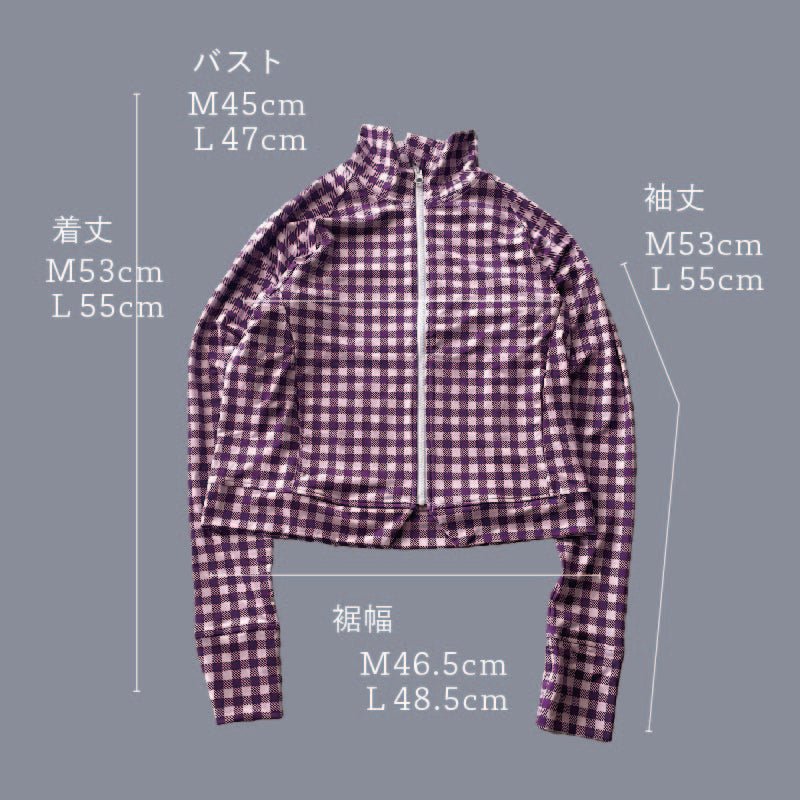 Rash guard - check - モアプラス moreplus