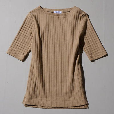 BOAT NECK CUT AND SEW - モアプラス moreplus